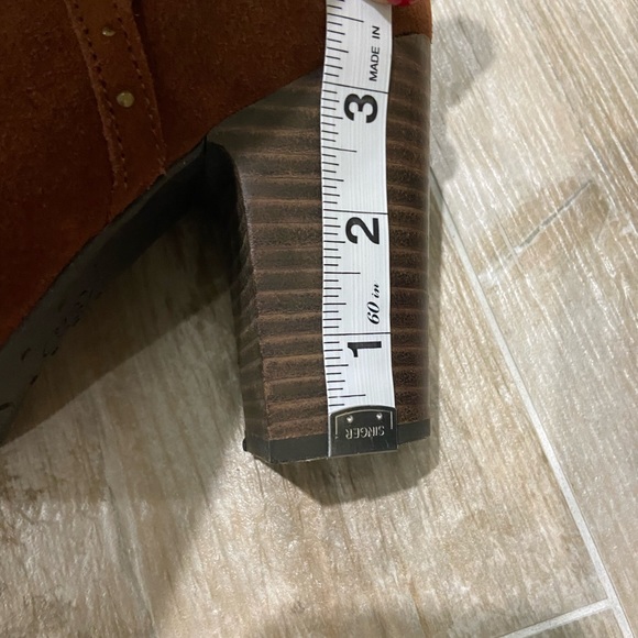 Lucky Brand (never worn) brown suede open toe bootie size 8 - Picture 7 of 13